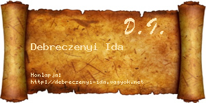 Debreczenyi Ida névjegykártya